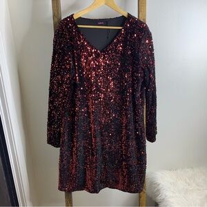 Pyyzon V-Neck Sequin Dress